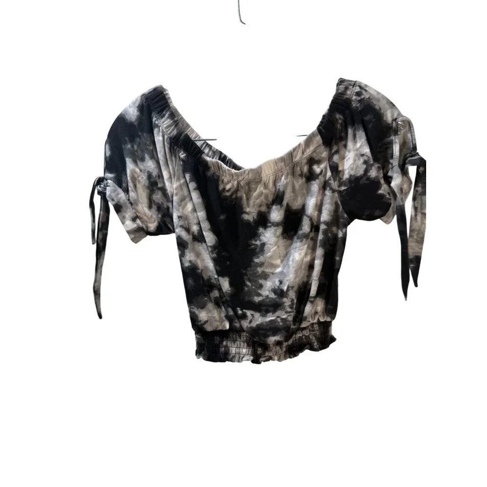 Derek‎ Heart Womens Tie-Dye Off-Shoulder Top S